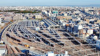 2024/07/28 15:02 阪急電車 神戸線 西宮車庫 西宮北口 鉄道基地 ライブカメラ 5 入庫 出庫 発着 風景 運行状況 名神高速