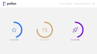 Circular Progress Bar Component Usage Guide - Pollen WordPress Plugin WPBakery Free Addons