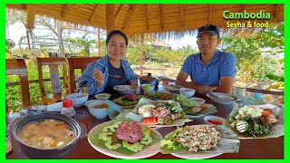 Overnight In Stueng Saen City! And Lunch At Chomrern Kaknika Kompong Thmor - Fresh Vegetable.