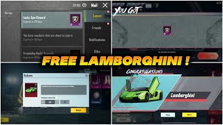 SECRET TRICK 😍 GET FREE LAMBORGHINI CAR SKIN IN BGMI \u0026 PUBG | BGMI LAMBORGHINI CRATE OPNING TRICK !