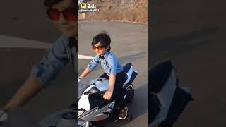 small boy bike riding