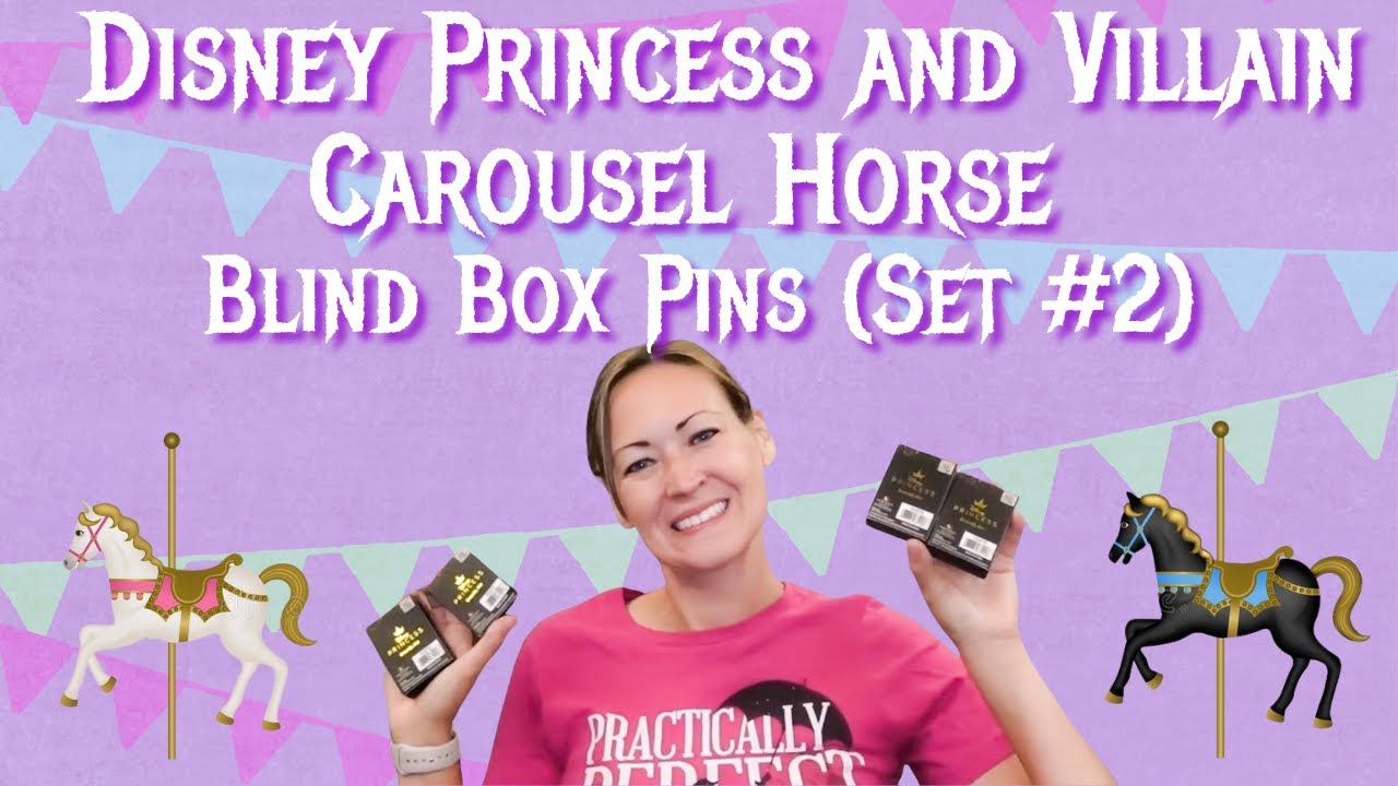 Disney Princess And Villains Carousel Horse Blind Box Pins Set 2