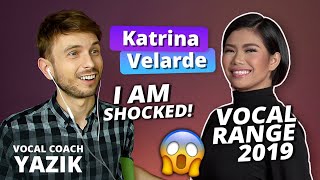 Vocal Coach YAZIK reaction to Katrina Velarde VOCAL RANGE 2019