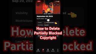 👉How to Delete Partially Blocked |🚫Copyright | #shorts #copyright #partially