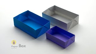 How to make a paper box | Origami Box | Rectangular Box | DIY