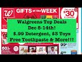 $.99 Detergent, Free Toothpaste, $3 Toys, & More! Walgreens Extreme Couponing|Dec 8-14tth!