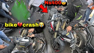 bike stand Karte Samay😱ns 400 ho Gaya accident😭bike total loss💔