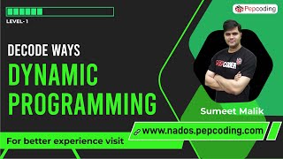 Decode Ways Dynamic Programming | Total Ways to Decode a String | Count Encodings