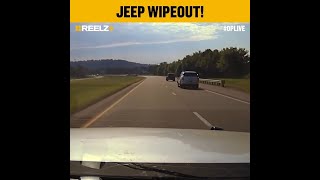 Jeep Wrangler Goes Flying After Crazy Police Chase