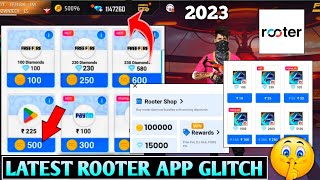 How To Use Rooter App For Free Fire Diamonds | Rooter App Se Diamonds Kaise Redeem Kare | 2023 Trick