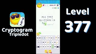 Cryptogram Tripledot Level 377 Answer | SolutionGuruji