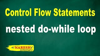 nested do-while loop | Control Flow Structures Tutorial | Naresh IT