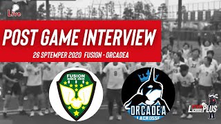 【試合後インタビュー】 FUSION vs ORCADEA｜9月26日（土）