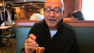 Pete tries the pork roll at Dino's