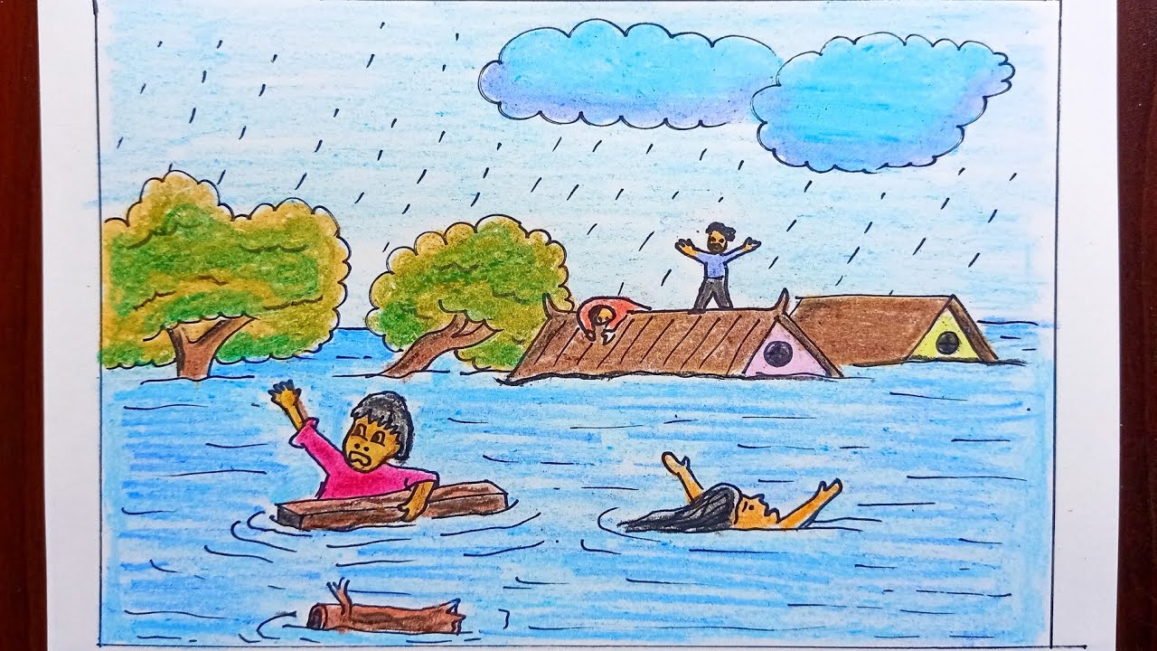 Flood Drawings For Kids