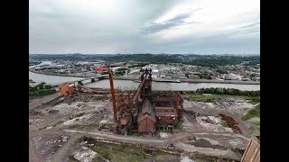 Flying over the remains of Cockerill Sambre Ougree,  Belgium | DJI Mini 4 PRO |