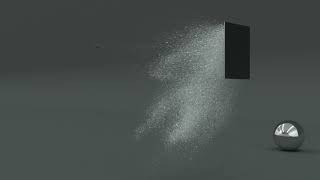 Disintegration effect test. Houdini particles.