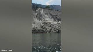 RAW: More blasting at Summerland slide site