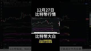 12月27日short 比特幣再探低點，仍在震蕩區間内，有沒有可能構築頭肩底形態？最佳入場時機在哪？ #btc #以太坊 #eth #投資 #數字貨幣 #技術分析 #比特幣 #合約 #比特币