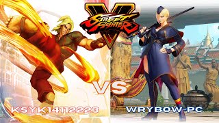 Ksyk14112223 (Ken) vs wrybow-PC (Falke) Ranked Match Set (Street Fighter 5 Champion Edition)