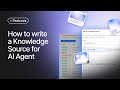 How to Create Knowledge Sources for AI Agent | Respond.io Video Guide