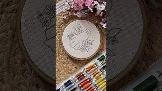 Halloween embroidery tutorial #embroiderydesign #handembrodery #art #shorts