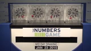 Midday Numbers Game Drawing: Friday, January 23, 2015
