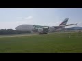 Emirates A380-861(A6-EOJ) TAKE-OFF in ZÜRICH AIRPORT mit EXPO 2020 Green Livery