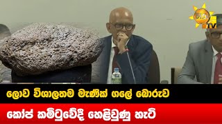 ලොව විශාලතම මැණික් ගලේ බොරුව - කෝප් කමිටුවේදී හෙළිවුණු හැටි - Hiru News