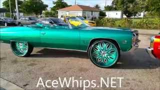 AceWhips.NET- Trav N Nava's Teal N Tangerine Chevy Verts on 30\