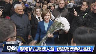 摩爾多瓦僑民選票彌補國內得票率 親歐總統桑杜連任 | 中央社影音新聞