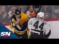 Marcus Pettersson Hangs Tough With Nicolas Deslauriers After Hit On Kris Letang