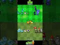 Pvz vs pvz 2 - Winter Melon, Cattail, Puff Shroom Vs Yeti zombie Team #shorts