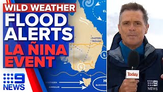Flood warnings issued in NSW and Queensland; La Niña weather explained | 9 News Australia
