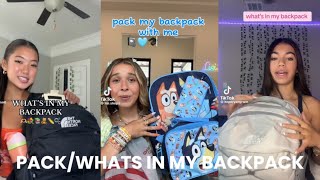 Pack/What’s In My Backpack TikTok Compilation