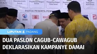 Dua Paslon Cagub-Cawagub Deklarasikan Kampanye Damai | Liputan 6 Padang