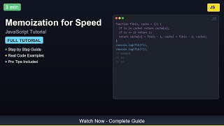 🎓 Memoization for Speed - Complete JavaScript Tutorial