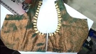 బ్లౌస్ బ్యాక్ నేక్ డిజైన్ స్టిచ్చింగ్ | shabarimatha tailor | #blouse #boatneck #cuttingandstitching