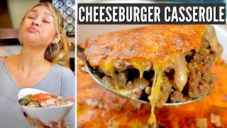 EASY KETO CHEESEBURGER CASSEROLE! How to Make The BEST Keto Casserole Recipe! ONLY 3 NET CARBS!