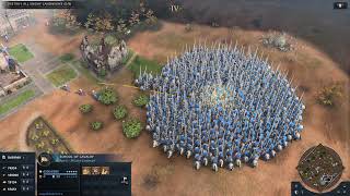 Age Of Empires 4 - Intense EPIC Battle - NO POPULATION LIMIT MOD 1000+ UNIT