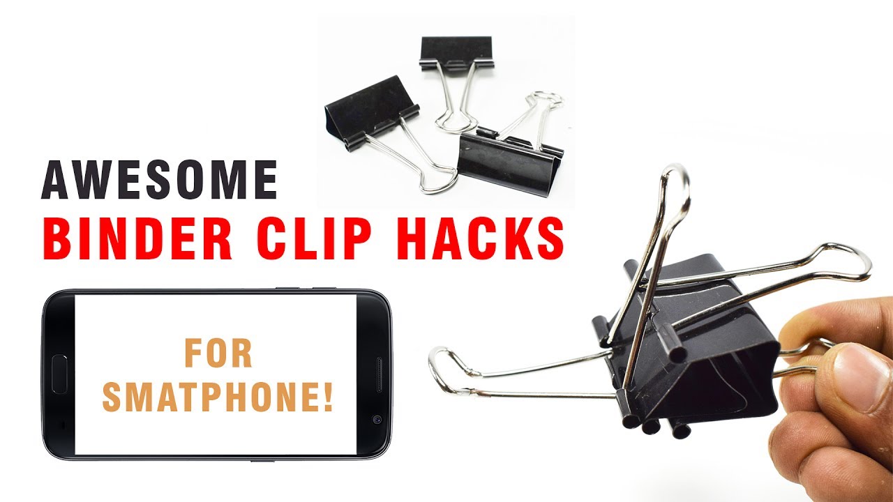 Awesome Binder Clip Hacks For Smartphone Youtube