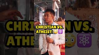 😳⚛️ ATHEIST CHALLENGES STREET PREACHER!