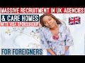 Verified Uk Care homes and agencies currently recruiting foreigners with visa sponsorship