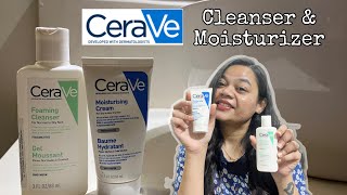 I Tried  CeraVe Ceramides Foaming Cleanser \u0026 Moisturising Cream | Cerave Cleanser \u0026 moisturizer