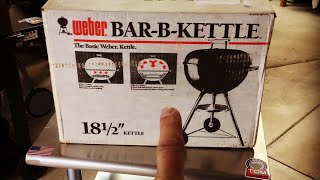 30 Year Old Weber 18 Inch Kettle, USA Made! Unboxing and Assembly! Grandson’s First Real Weber!