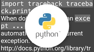 e.printStackTrace equivalent in python