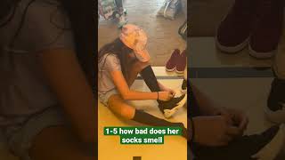 Stinky gym shoes😂 #shortvideo #humor #short #shorts #comedy #fun #shortsfeed #youtubeshorts #shoes