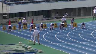 第３４回全国小学生陸上競技交流大会東京都代表選手選考会　６年女子１００ｍ決勝　小蒔