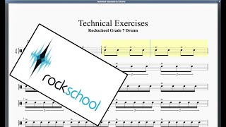 Technical Exercises Rockschool Grade 7 Drums