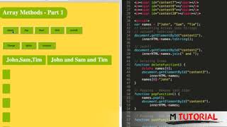 Tutorial JavaScript for beginners #25 Array Methods Part 1 # M Tutorial